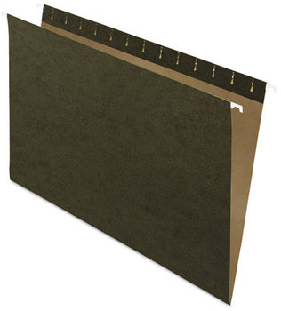 Pendaflex® Hanging Folders,  Untabbed, Legal, Standard Green, 25/Box