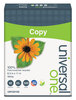 A Picture of product UNV-20100 Universal® 100% Recycled Copy Paper 92 Bright, 20 lb Bond Weight, 8.5 x 11, White, 500 Sheets/Ream, 10 Reams/Carton