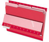 A Picture of product PFX-421013RED Pendaflex® Interior File Folders 1/3-Cut Tabs: Assorted, Letter Size, Red, 100/Box