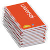 A Picture of product UNV-20453 Universal® Wirebound Memo Book Narrow Rule, Red Cover, (50) 5 x 3 Sheets, 12/Pack