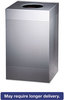 A Picture of product RCP-SC18EPLSM Rubbermaid® Commercial Designer Line™ Silhouettes Waste Receptacle,  Steel, 29gal, Silver Metallic