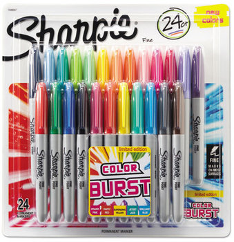 Sharpie® Fine Tip Permanent Marker,  Color Burst Assortment, 24/Pack