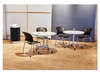 A Picture of product SAF-9799BL Safco® At-Your-Disposal® Vertex Receptacle,  Round, Polyethylene, 38gal, Black/Chrome