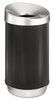 A Picture of product SAF-9799BL Safco® At-Your-Disposal® Vertex Receptacle,  Round, Polyethylene, 38gal, Black/Chrome