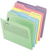 A Picture of product PFX-45270 Pendaflex® Printed Notes Fastener Folder 1 Letter Size, Assorted Colors, 30/Pack
