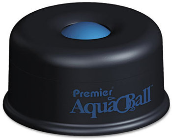 Premier® AquaBall™ Floating Ball Envelope Moistener,  1 1/4" x 1 1/4" x 5 3/8", Black, Blue