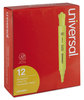 A Picture of product UNV-08861 Universal™ Desk Highlighters Fluorescent Yellow Ink, Chisel Tip, Barrel, Dozen