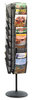 A Picture of product SAF-5577BL Safco® Onyx™ Mesh Rotating Magazine Display 30 Compartments, 16.5w x 16.5d 66h, Black