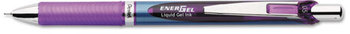 Pentel® EnerGel® RTX Retractable Liquid Gel Pen,  .5mm, Silver/Violet Barrel, Violet Ink