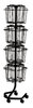 A Picture of product SAF-4139CH Safco® Wire Rotary Display Racks 16 Compartments, 15w x 15d 60h, Charcoal