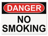 A Picture of product USS-5484 Headline® OSHA Safety Signs,  DANGER NO SMOKING, White/Red/Black, 10 x 14