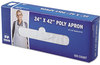 A Picture of product RPP-DA2442 Royal Poly Aprons,  White, 24w x 42l, 100 per Box (10 boxes per case)