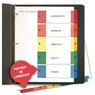 A Picture of product UNV-24800 Universal® Deluxe Table of Contents Dividers for Printers 5-Tab, 1 to 5; Of 11 x 8.5, White, 6 Sets