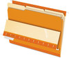 A Picture of product PFX-421013ORA Pendaflex® Interior File Folders 1/3-Cut Tabs: Assorted, Letter Size, Orange, 100/Box