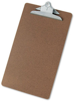 Universal® Hardboard Clipboard 1.25" Clip Capacity, Holds 8.5 x 14 Sheets, Brown