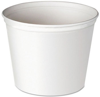 SOLO® Cup Company Double Wrapped Paper Buckets,  Unwaxed, White, 165 oz, 100/Case