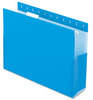 A Picture of product PFX-59203 Pendaflex® SureHook® Reinforced Extra-Capacity Hanging Box File 1 Section, 3" Capacity, Letter Size, 1/5-Cut Tabs, Blue, 25/Box