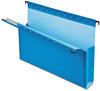 A Picture of product PFX-59203 Pendaflex® SureHook® Reinforced Extra-Capacity Hanging Box File 1 Section, 3" Capacity, Letter Size, 1/5-Cut Tabs, Blue, 25/Box