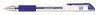 A Picture of product UNV-39511 Universal™ Comfort Grip® Gel Stick Roller Ball Pen Medium 0.7 mm, Blue Ink, Clear/Blue Barrel, Dozen
