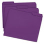 A Picture of product SMD-13043 Smead™ Colored File Folders 1/3-Cut Tabs: Assorted, Letter Size, 0.75" Expansion, Purple, 100/Box