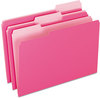 A Picture of product PFX-15313PIN Pendaflex® Colored File Folders 1/3-Cut Tabs: Assorted, Legal Size, Pink/Light Pink, 100/Box