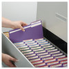 A Picture of product SMD-13043 Smead™ Colored File Folders 1/3-Cut Tabs: Assorted, Letter Size, 0.75" Expansion, Purple, 100/Box