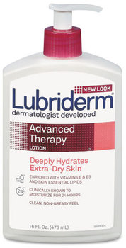 Lubriderm® Advanced Therapy Moisturizing Hand and Body Lotion,  16oz Pump Bottle