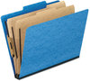 A Picture of product PFX-2257LB Pendaflex® Six-Section PressGuard® Colored Classification Folders,  Legal, Light Blue, 10/Box