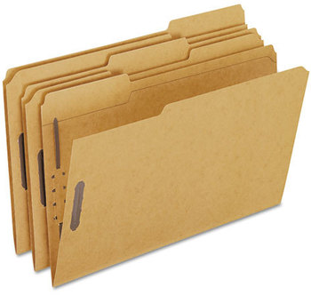 Pendaflex® Kraft Folders with Fasteners,  2 Fasteners, 1/3 Cut Tabs, Legal, 50/Box