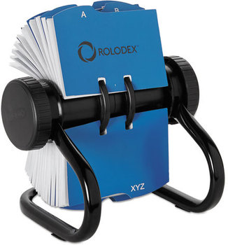 Rolodex™ Open Rotary Business Card File,  Black