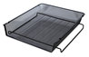 A Picture of product UNV-20004 Universal® Deluxe Mesh Stackable Front Load Tray 1 Section, Letter Size Files, 11.25" x 13" 2.75", Black