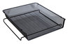 A Picture of product UNV-20004 Universal® Deluxe Mesh Stackable Front Load Tray 1 Section, Letter Size Files, 11.25" x 13" 2.75", Black