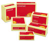 A Picture of product UNV-35668 Universal® Self-Stick Note Pads 3" x Yellow, 100 Sheets/Pad, 12 Pads/Pack