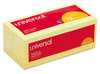 A Picture of product UNV-35668 Universal® Self-Stick Note Pads 3" x Yellow, 100 Sheets/Pad, 12 Pads/Pack