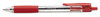 A Picture of product UNV-15532 Universal™ Comfort Grip® Clear Barrel Retractable Ballpoint Pen Medium 1 mm, Red Ink, Clear/Red Dozen