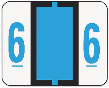 Smead™ Numerical End Tab File Folder Labels 6, 1 x 1.25, White, 500/Roll
