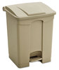 A Picture of product SAF-9923BL Safco® Large Capacity Plastic Step-On Receptacle, 23gal, Black