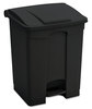 A Picture of product SAF-9923BL Safco® Large Capacity Plastic Step-On Receptacle, 23gal, Black