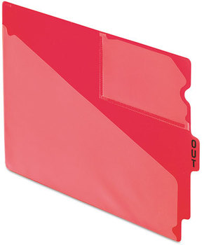 Pendaflex® Colored Poly Out Guides with Center Tab 1/3-Cut End 8.5 x 11, Red, 50/Box