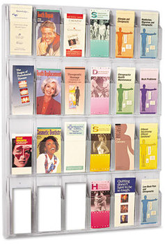 Safco® Reveal™ Clear Literature Displays 24 Compartments, 30w x 2d 41h,