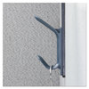 A Picture of product UNV-08607 Universal® Deluxe Recycled Plastic Cubicle Coat Hook Double Charcoal
