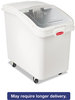 A Picture of product RCP-360388WHI Rubbermaid® Commercial ProSave™ Mobile Ingredient Bin,  30.86gal, 18w x 29 3/4d x 28h, White