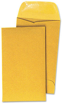 Universal® Kraft Coin Envelope #7, Round Flap, Gummed Closure, 3.5 x 6.5, Light Brown 500/Box