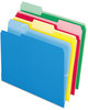 A Picture of product PFX-48440 Pendaflex® CutLess® File Folders 1/3-Cut Tabs: Assorted, Letter Size, Colors, 100/Box