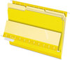 A Picture of product PFX-421013YEL Pendaflex® Interior File Folders 1/3-Cut Tabs: Assorted, Letter Size, Yellow, 100/Box