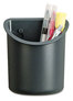 A Picture of product UNV-08193 Universal® Deluxe Recycled Plastic Cubicle Pencil Cup 4.25 x 2.5 5, Wall Mount, Charcoal