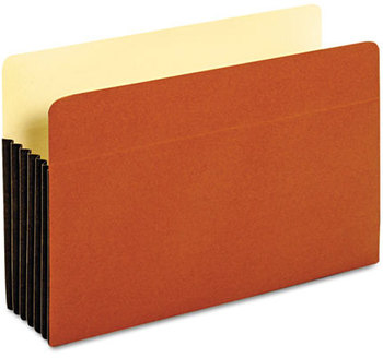 Pendaflex® File Pocket with Tyvek®,  Straight Cut, 5 1/4" Expansion, Legal, Brown, 10/Box