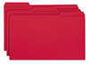 A Picture of product SMD-17734 Smead™ Reinforced Top Tab Colored File Folders 1/3-Cut Tabs: Assorted, Legal Size, 0.75" Expansion, Red, 100/Box