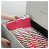 A Picture of product SMD-17734 Smead™ Reinforced Top Tab Colored File Folders 1/3-Cut Tabs: Assorted, Legal Size, 0.75" Expansion, Red, 100/Box