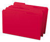 A Picture of product SMD-17734 Smead™ Reinforced Top Tab Colored File Folders 1/3-Cut Tabs: Assorted, Legal Size, 0.75" Expansion, Red, 100/Box